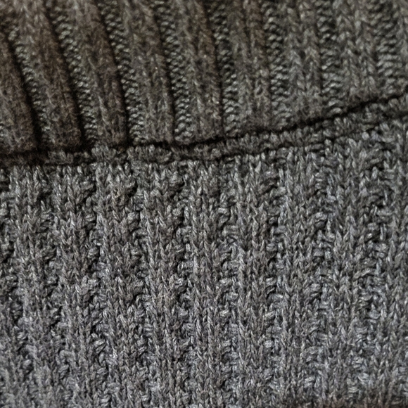 Eddie Bauer Fisherman Style Gray 100% Cotton Henley Style Sweater Size XXL - Picture 2 of 5